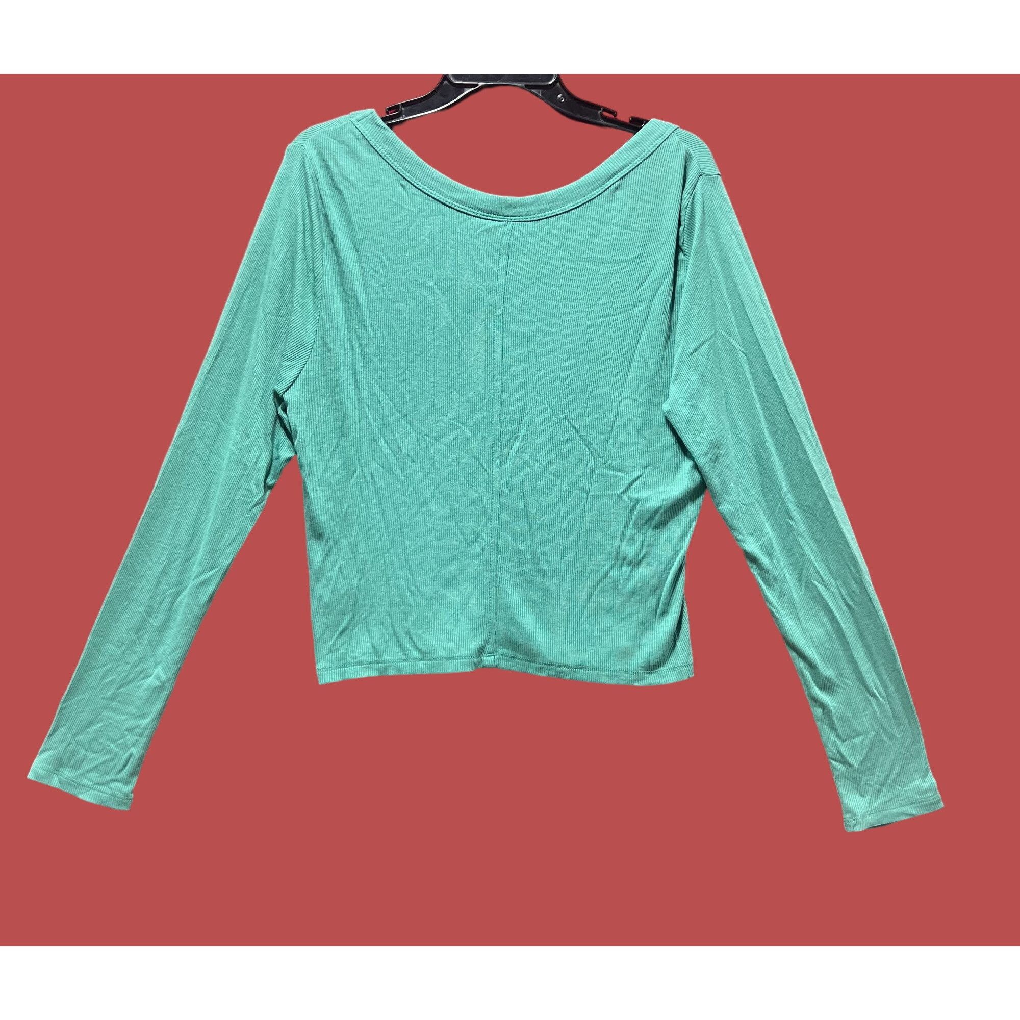 Other Universal Thread - Women's Long Sleeve T-Shirt - Green - XXL Size XXL / US 16-18 / IT 52-54 - 2 Thumbnail