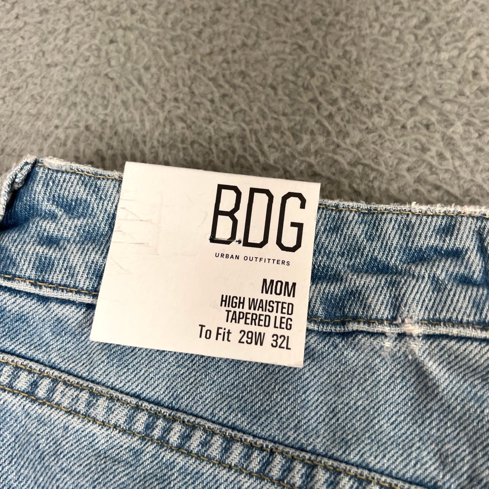 Urban Outfitters URBAN OUTFITTERS BDG Jeans Womens High Waisted Tapered Leg Light Wash 29x32 Blue Size 29" - 4 Thumbnail
