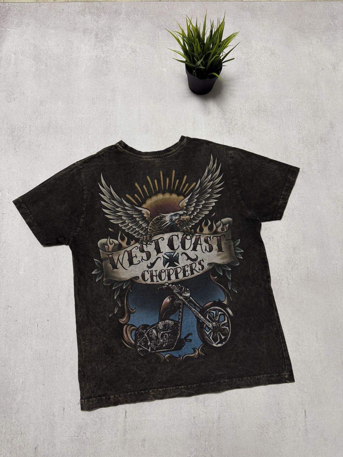 Vintage × West Coast Choppers Vintage West Coast Choppers T Shirt Tee Faded Baggy Big Logo Size US M / EU 48-50 / 2 - 4 Thumbnail