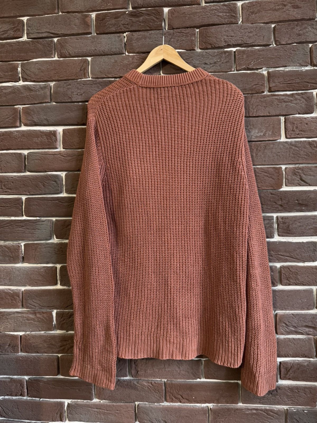 Acne Studios Acne Studios Designer Linen Cargo Knit Sweater Brown Hype Size US M / EU 48-50 / 2 - 2 Thumbnail