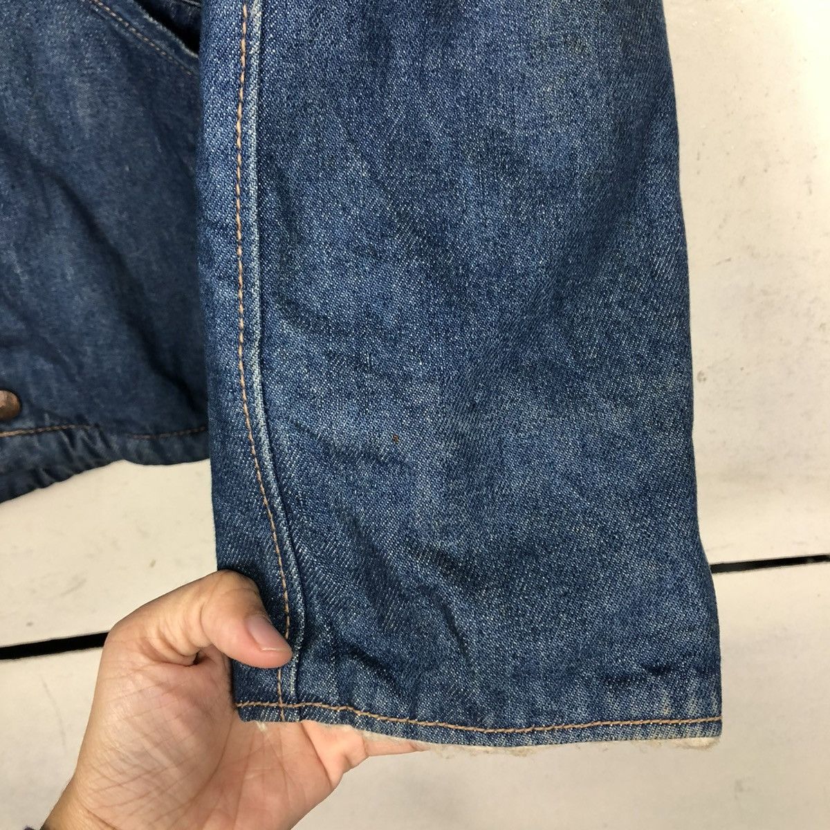 Vintage 🔥VINTAGE DENIM BIKER JACKET BIG JOHN SHERPA TOYO ENTERPRISE Size US L / EU 52-54 / 3 - 15 Thumbnail