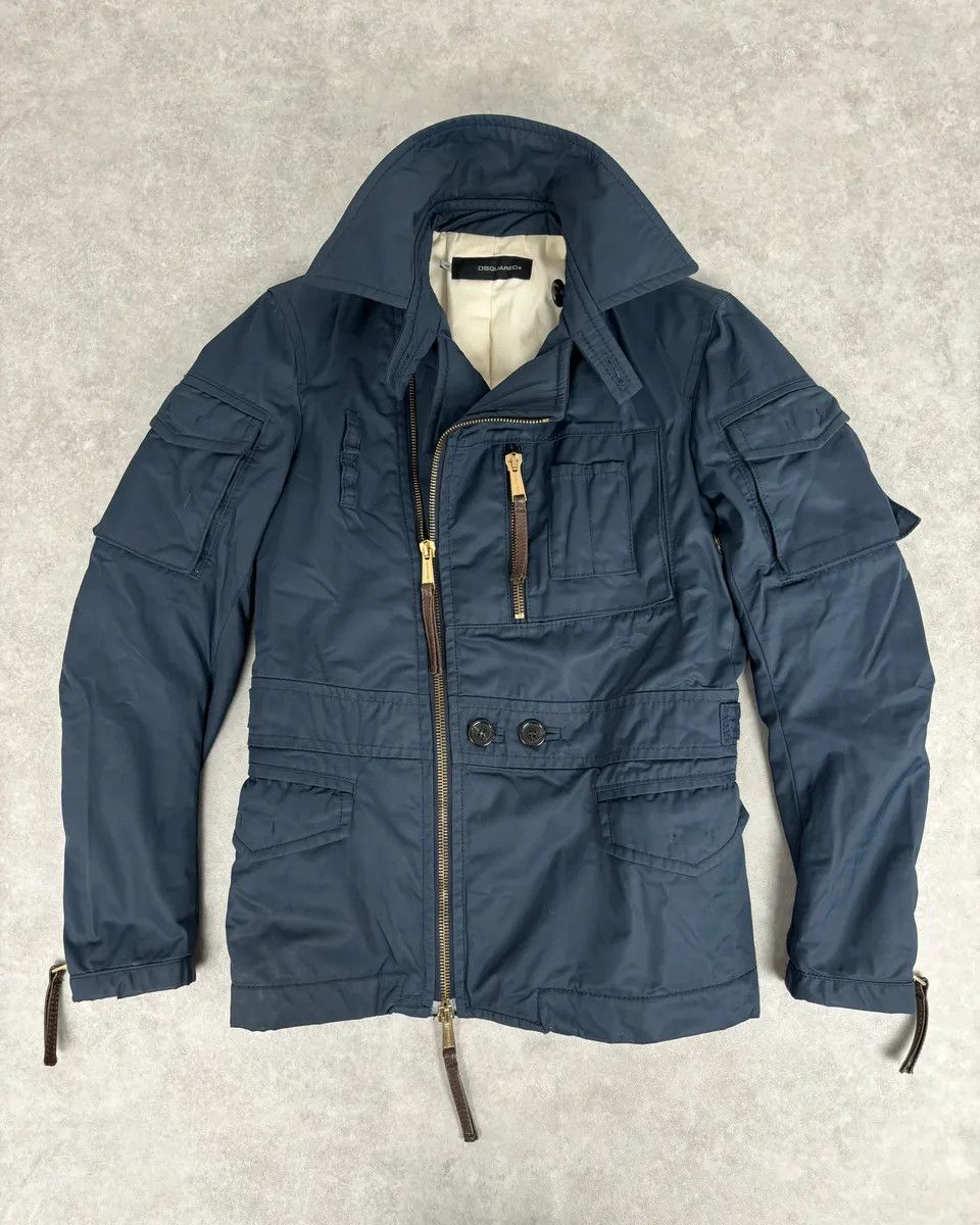 Dsquared2 AW2005 Dsquared2 Asymmetrical Navy Cargo Jacket Size US M / EU 48-50 / 2 - 1 Thumbnail