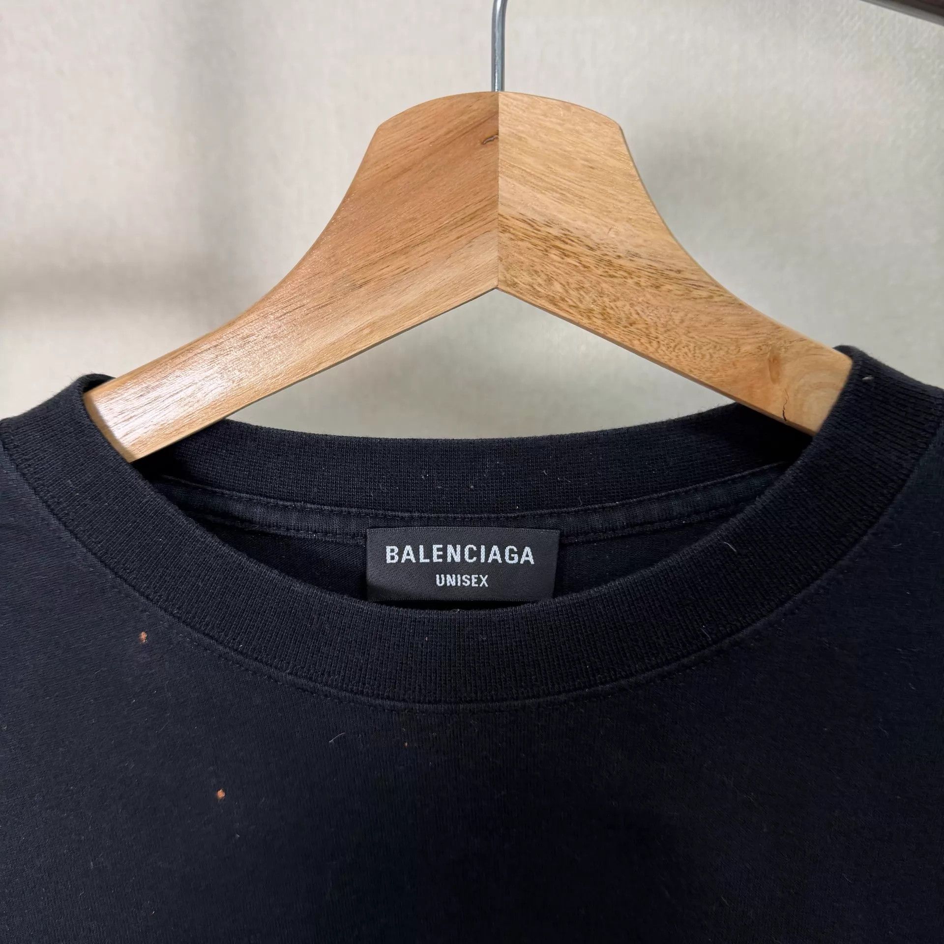 Balenciaga Balenciaga FW21 Logo Print Crew SS Tee Black L Unisex Size L / US 10 / IT 46 - 3 Thumbnail