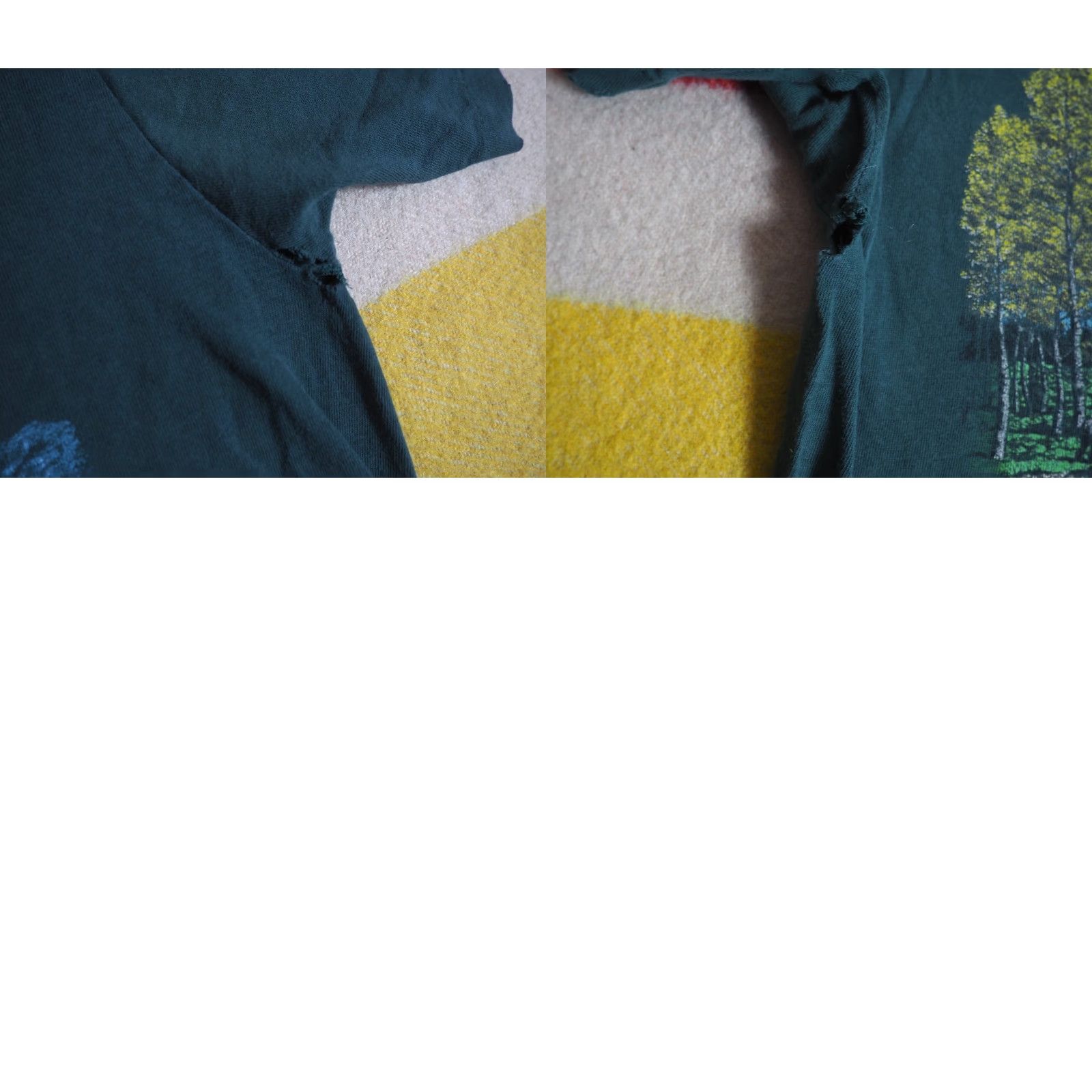 Vintage VTG Belton 90s USA Tee T-Shirt Graphic Grunge Elk Distress Faded Green XL Shirt Mens Size US XL / EU 56 / 4 - 8 Thumbnail