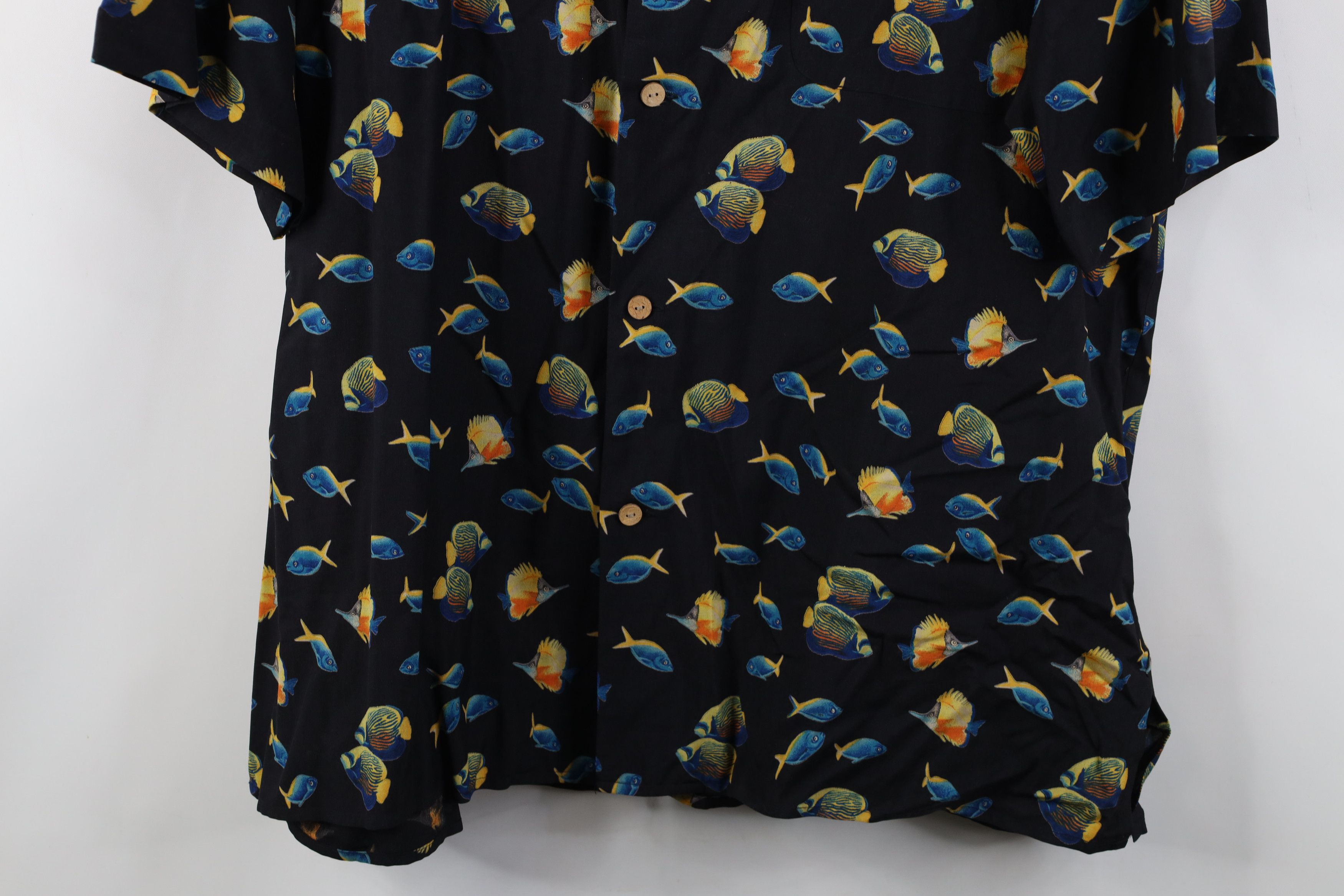 Vintage Vintage 90s Streetwear Collar Fish Collared Button Shirt AOP Size US XL / EU 56 / 4 - 3 Thumbnail