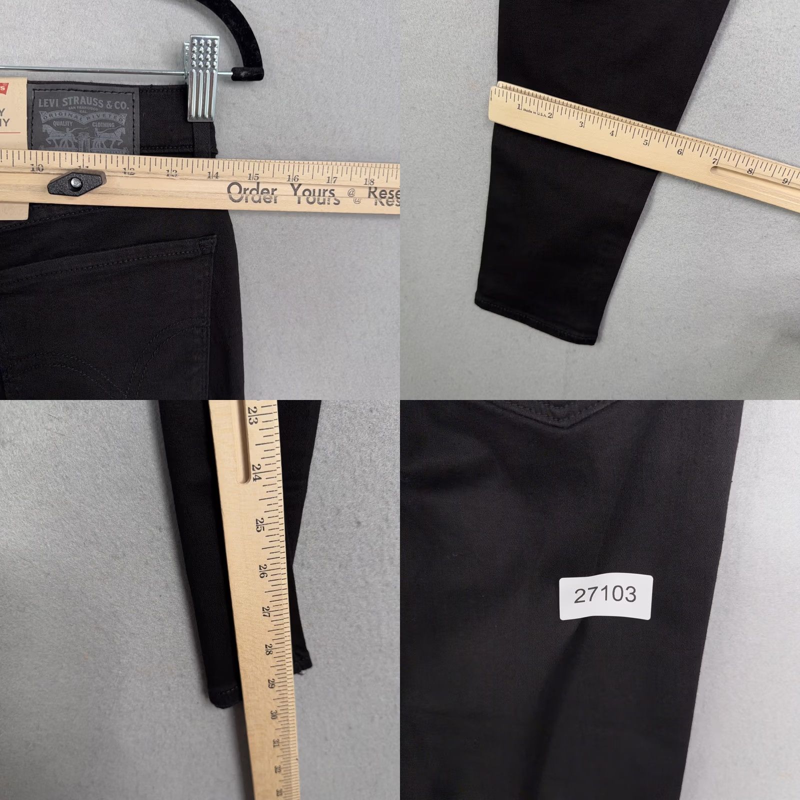 Levi's Levi's Jeans Womens 8 Black Mid Rise Stretch Skinny Denim 29x30 NWT Curvy Slim 5-Pocket Size 30" / US 8 / IT 44 - 8 Thumbnail