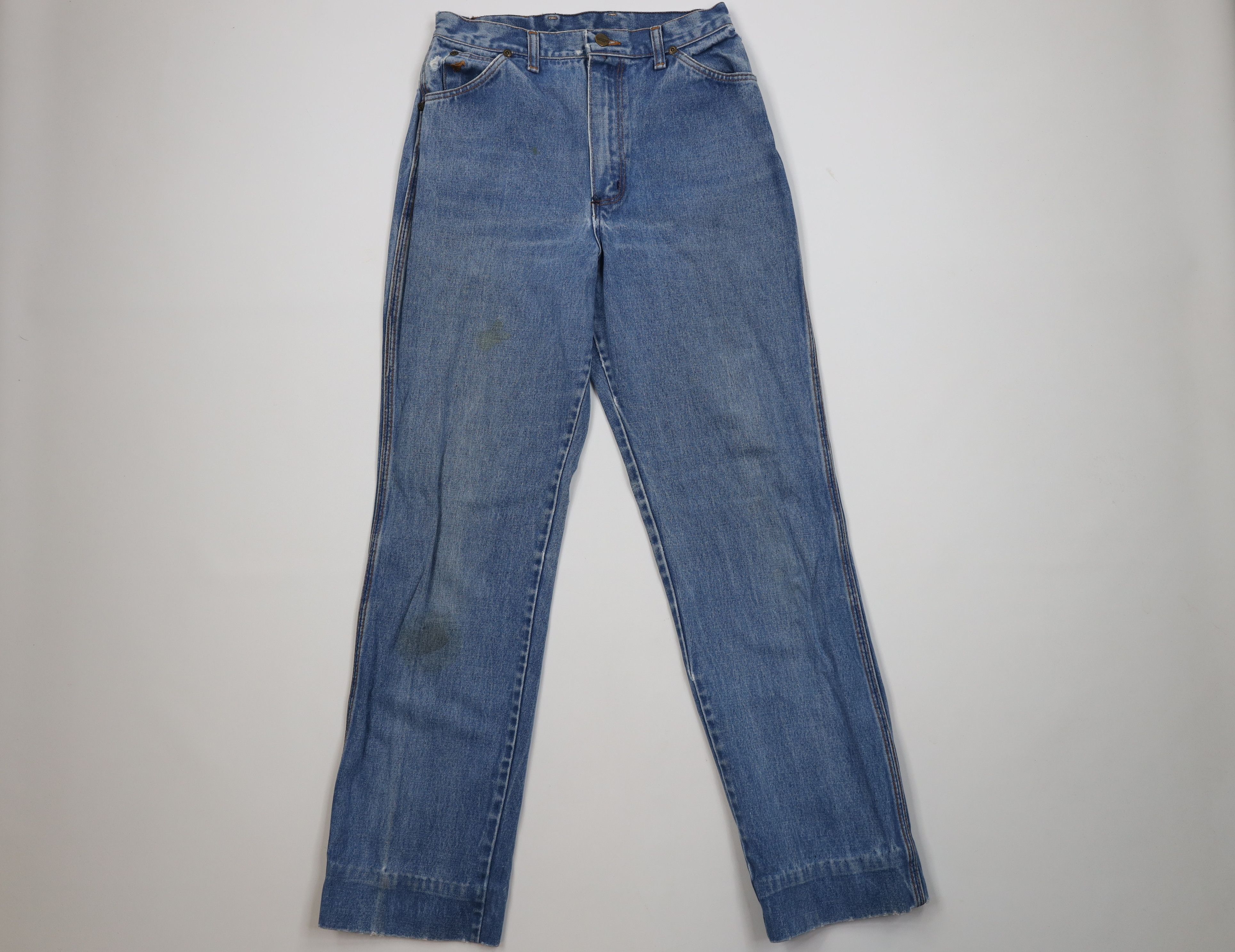 Wrangler Vintage 70s Wrangler Western Straight Leg Jeans Blue USA Size 34" / US 12 / IT 48 - 1 Thumbnail
