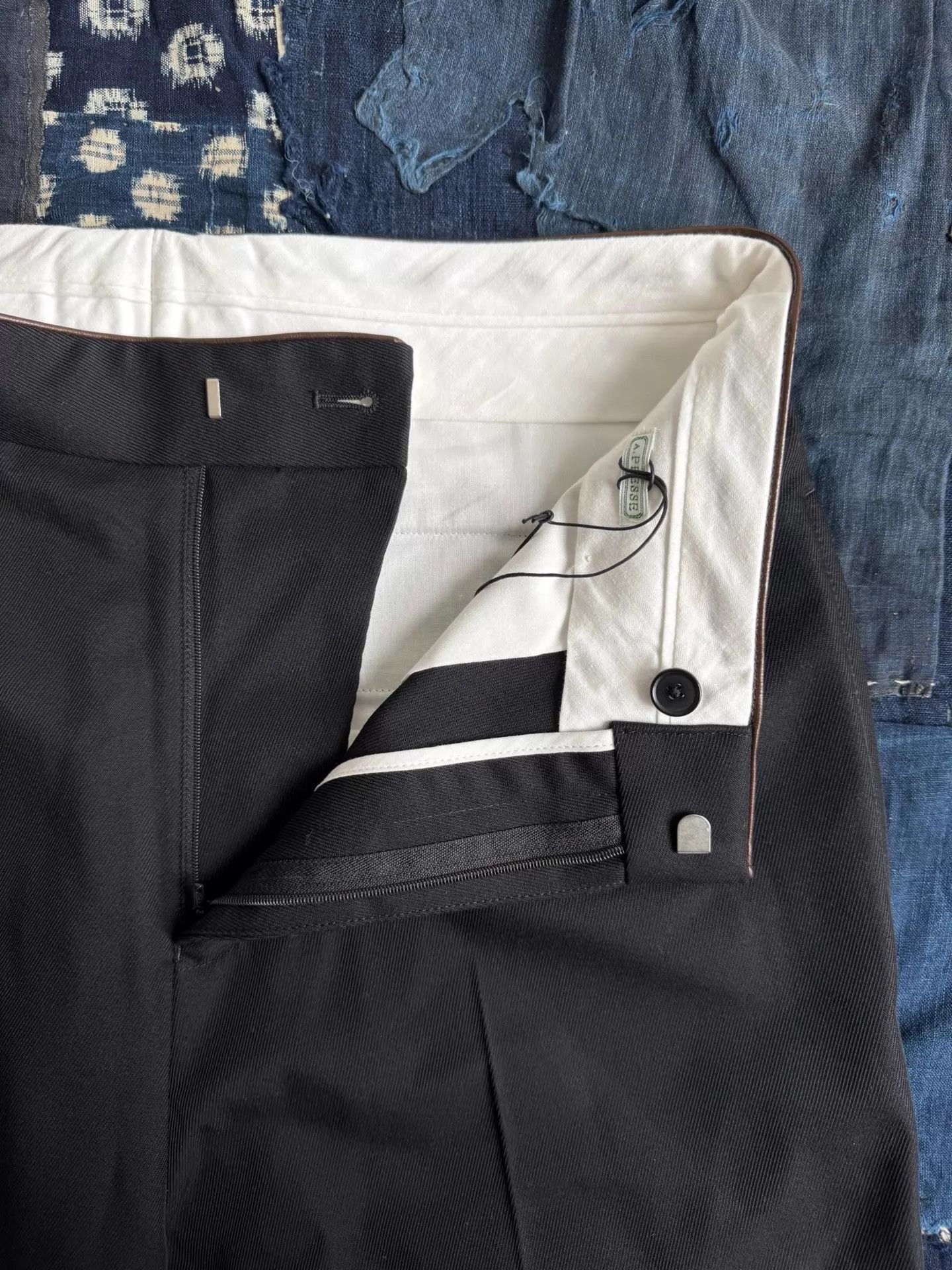 A.PRESSE A.PRESSE 24aw wool kersey leather trousers blk 1 Size US 30 / EU 46 - 7 Thumbnail