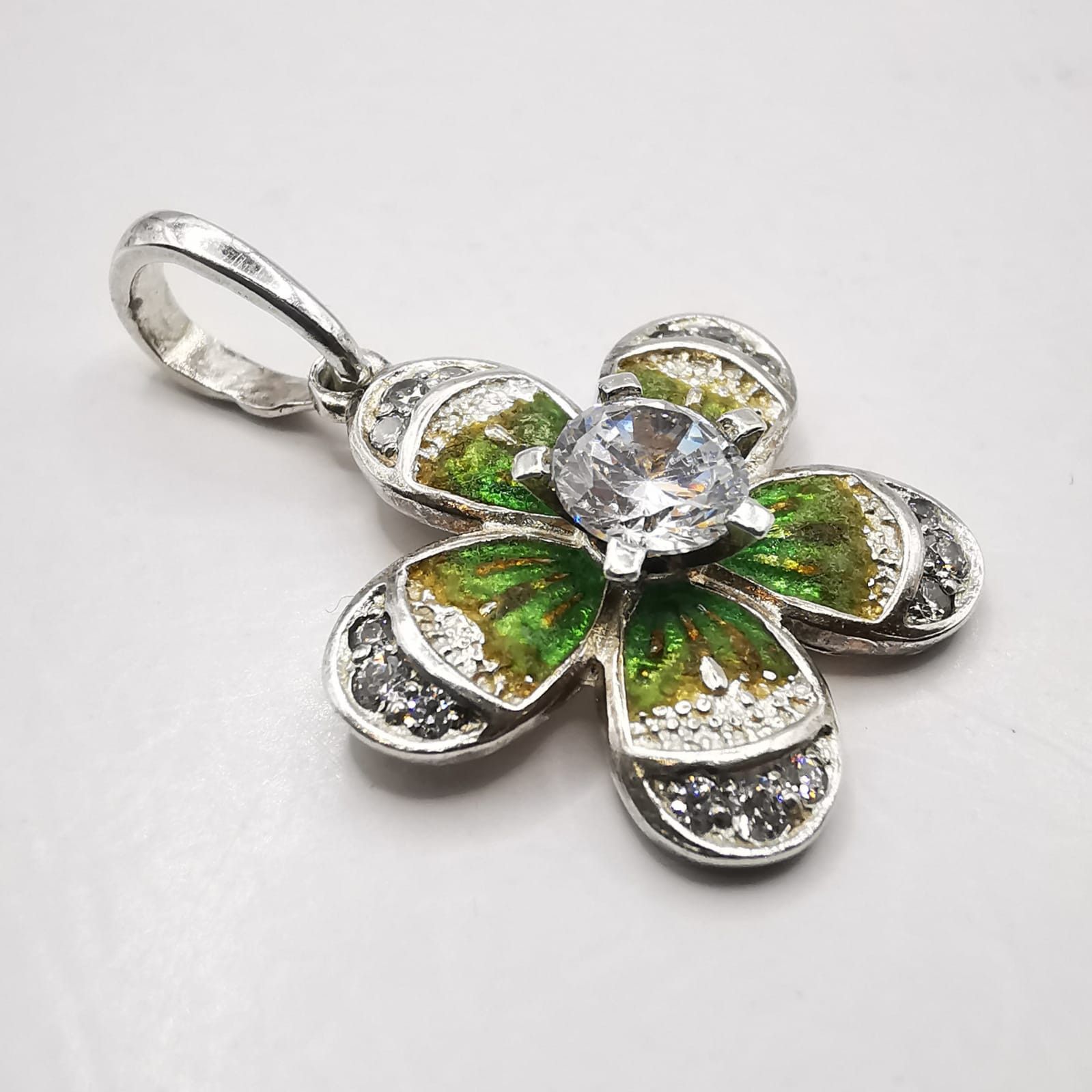 Sterling Silver Vintage Elegant Pendant made of 925 silver 2,33g Size ONE SIZE - 5 Thumbnail