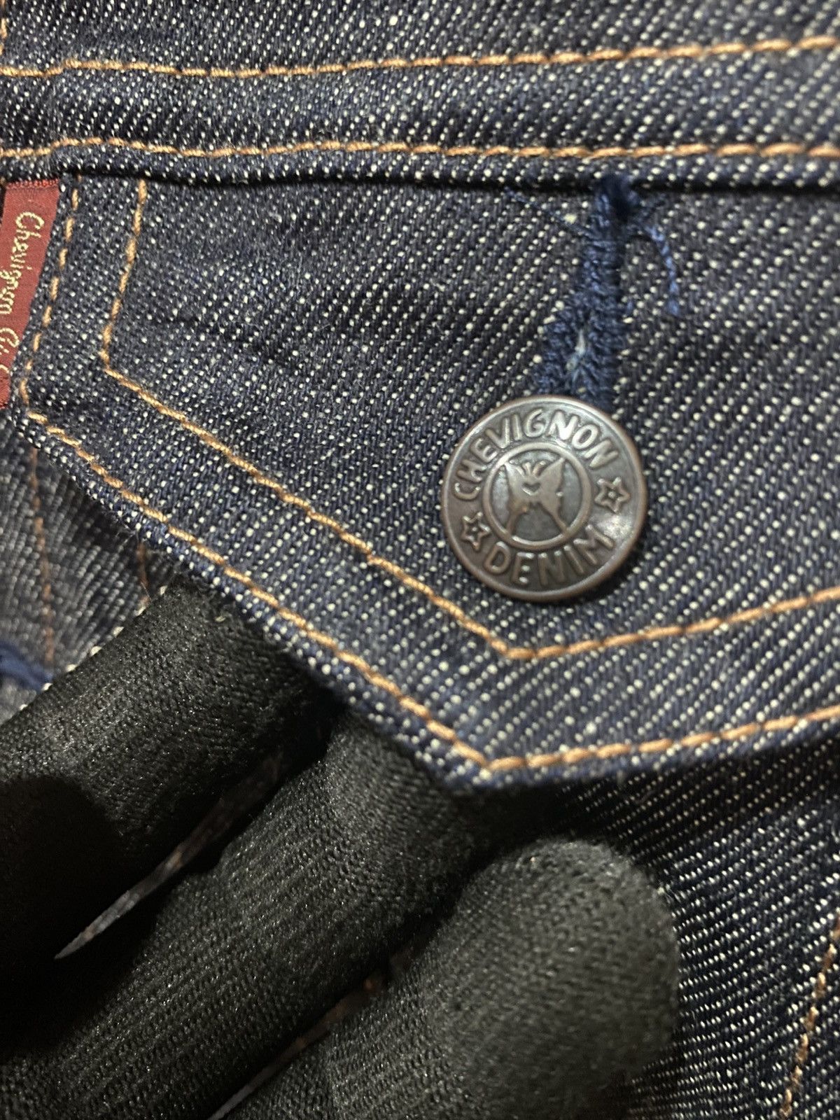 Chevignon Chevignon Vintage Selvedge Denim Jacket French Workwear Size US XXS / EU 40 - 7 Thumbnail