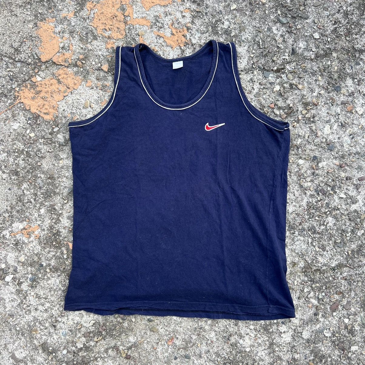 Nike × Vintage Vintage Y2K Nike Basketball Muscle Tank Centre Swoosh Size US M / EU 48-50 / 2 - 1 Thumbnail