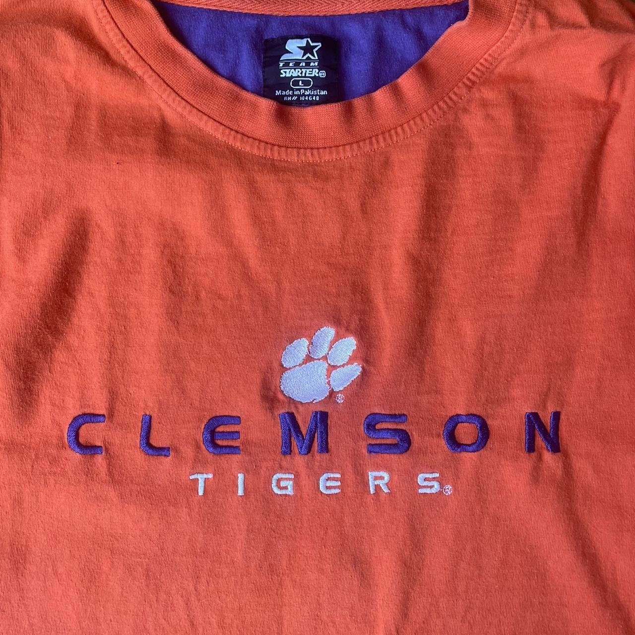 Starter Vintage 2000s Team Starter Clemson Tigers T-Shirt Size US L / EU 52-54 / 3 - 3 Thumbnail