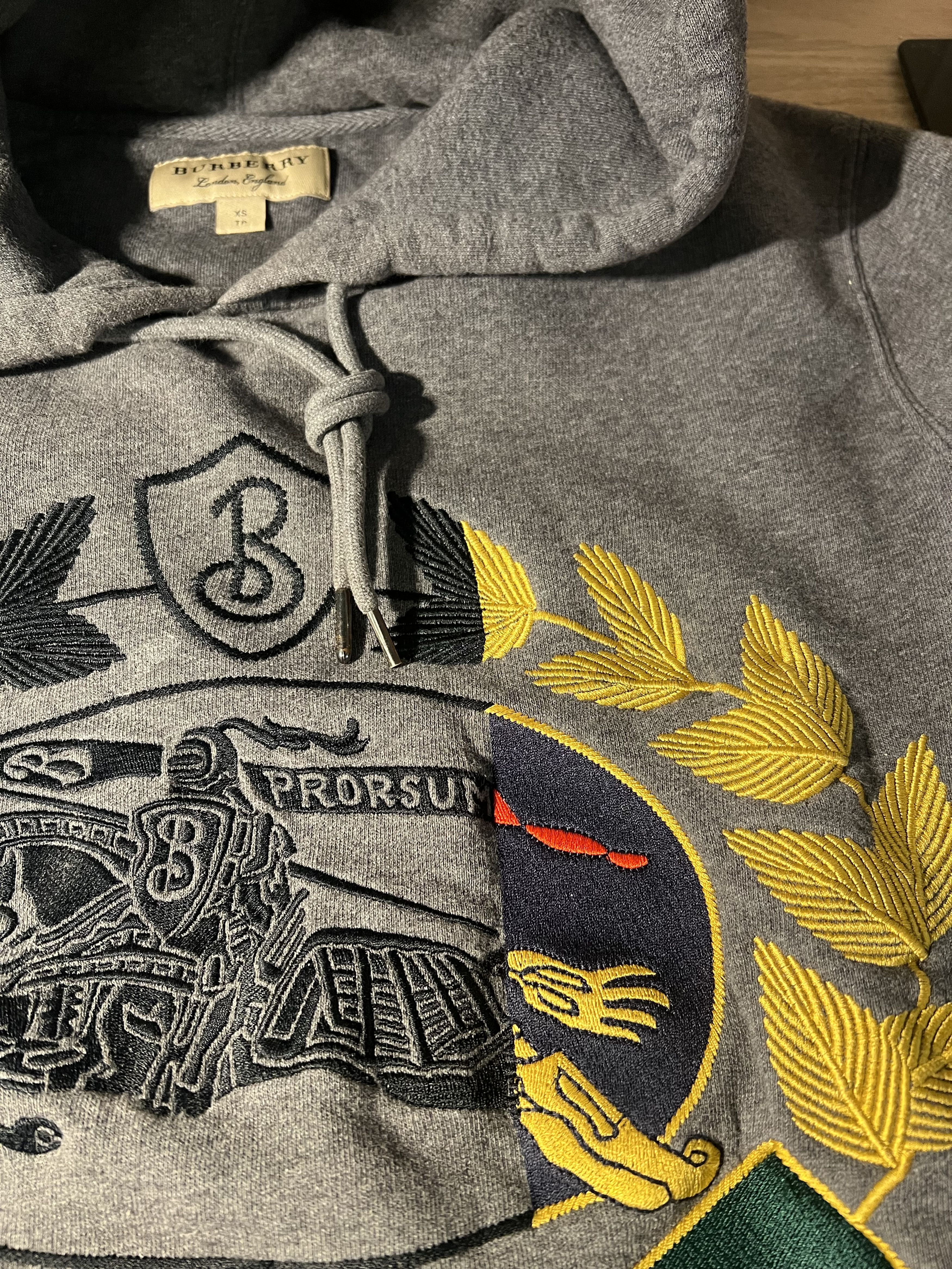 Burberry Burberry Logo Embroidered Mélange Fleece Back Cotton Size US XS / EU 42 / 0 - 5 Thumbnail