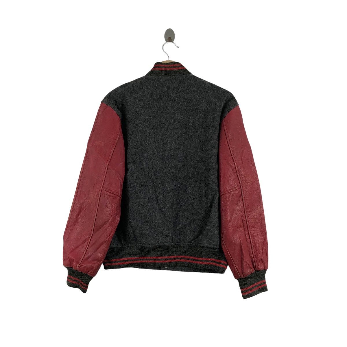 Macbeth × Vintage Vintage 90s MAC BETH Varsity Jacket Wool Leather Sleeve Size US M / EU 48-50 / 2 - 4 Thumbnail