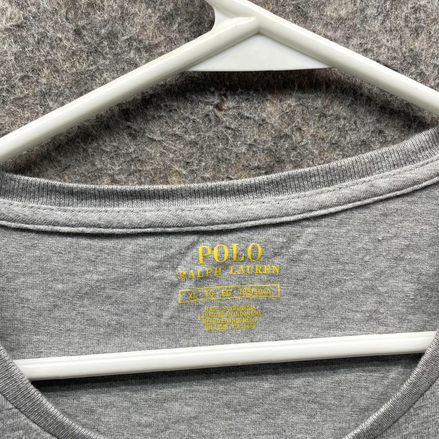 Polo Ralph Lauren VINTAGE Polo Ralph Lauren Shirt Men XL Gray Crewneck Big Pony #3 Size US L / EU 52-54 / 3 - 5 Thumbnail