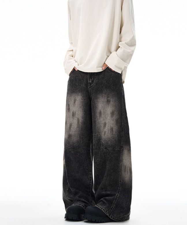 Japanese Brand American retro baggy wide-leg jeans for men Size US 32 / EU 48 - 3 Thumbnail