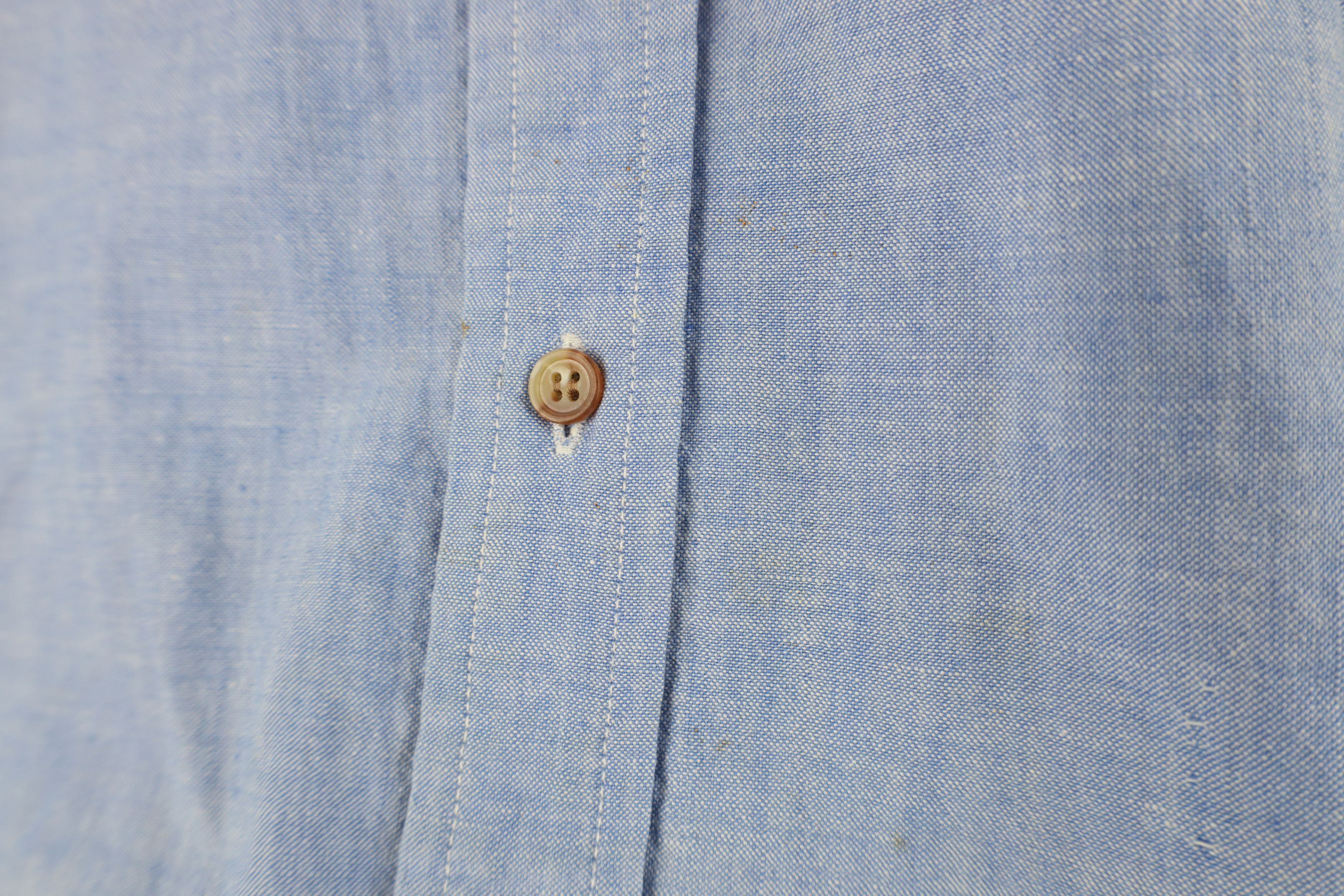Izod Vintage 80s Izod Lacoste Collar Chambray Button Shirt Blue Size US M / EU 48-50 / 2 - 7 Thumbnail