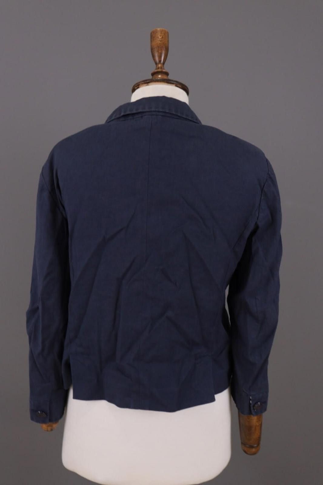 Designer Philosophy Di Alberte Ferretti Blue Linen Jacket Size USA 10 Size L / US 10 / IT 46 - 7 Thumbnail