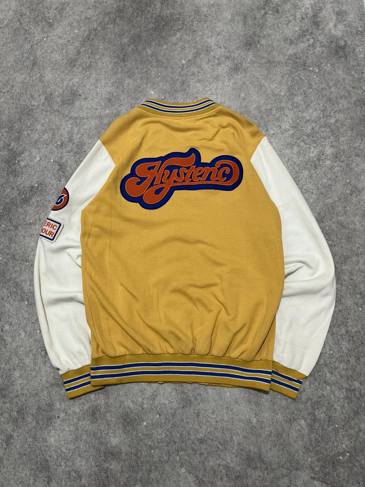 Hysteric Glamour Vintage Hysteric Glamour 323 Yellow White Varsity Jacket Size US L / EU 52-54 / 3 - 4 Thumbnail