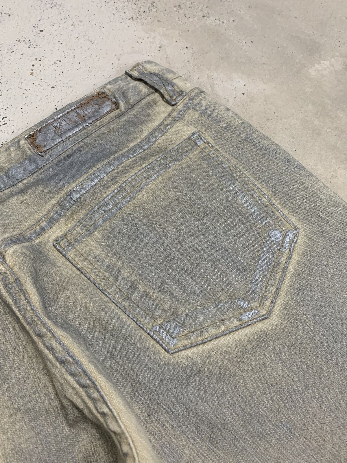 Designer × Taverniti Maxia Grey Coated Junya Style Flare Denim Size US 28 / EU 44 - 14 Thumbnail