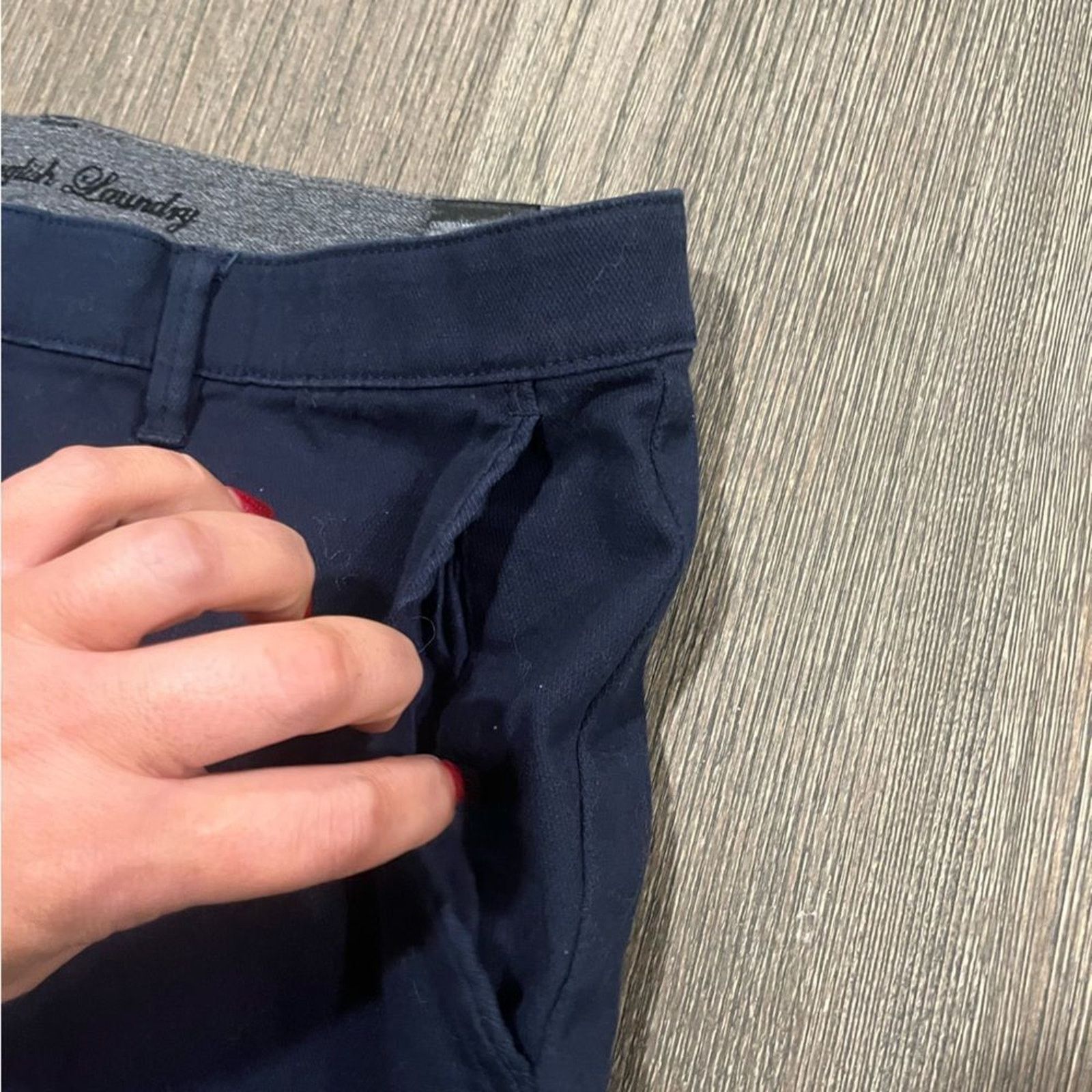 Vintage English Laundry Navy Slim Leg Trouser Dress Pants Size 34x30 Size US 34 / EU 50 - 7 Thumbnail
