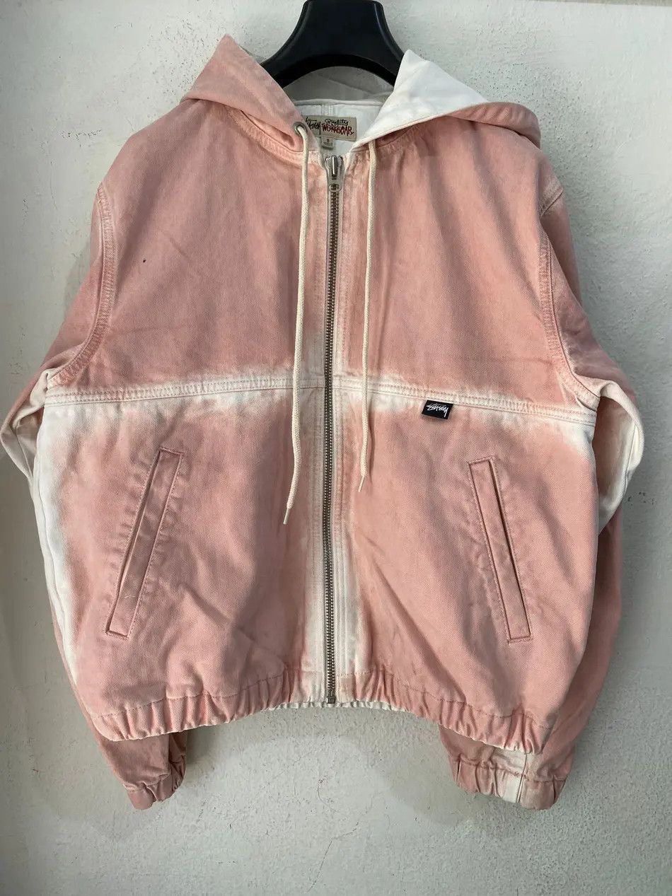 Stussy Spray Dye Hooded Work Jacket Faded Pink Size US S / EU 44-46 / 1 - 3 Thumbnail