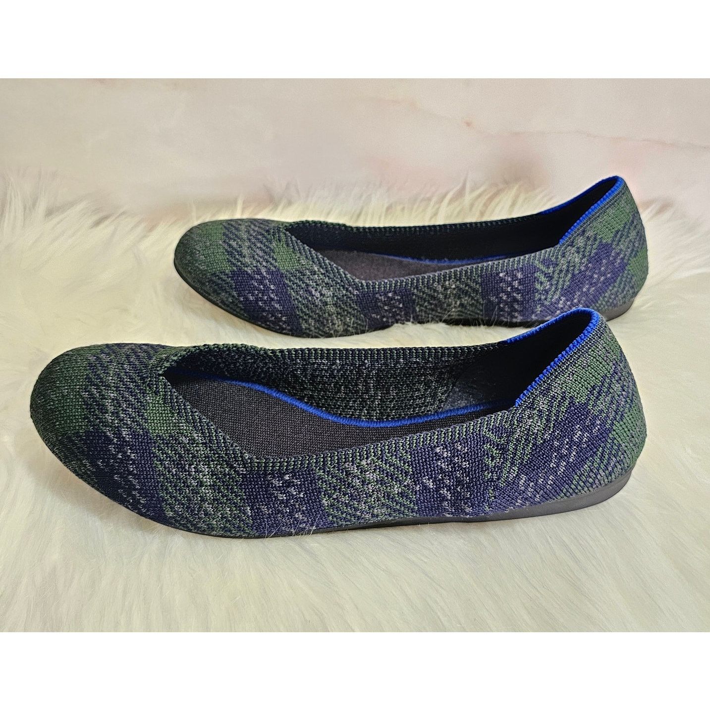Rothy's Rothy's Limited Ed The Flat Forest Tartan Round Toe Shoes 9 Size US 9 / IT 39 - 6 Thumbnail