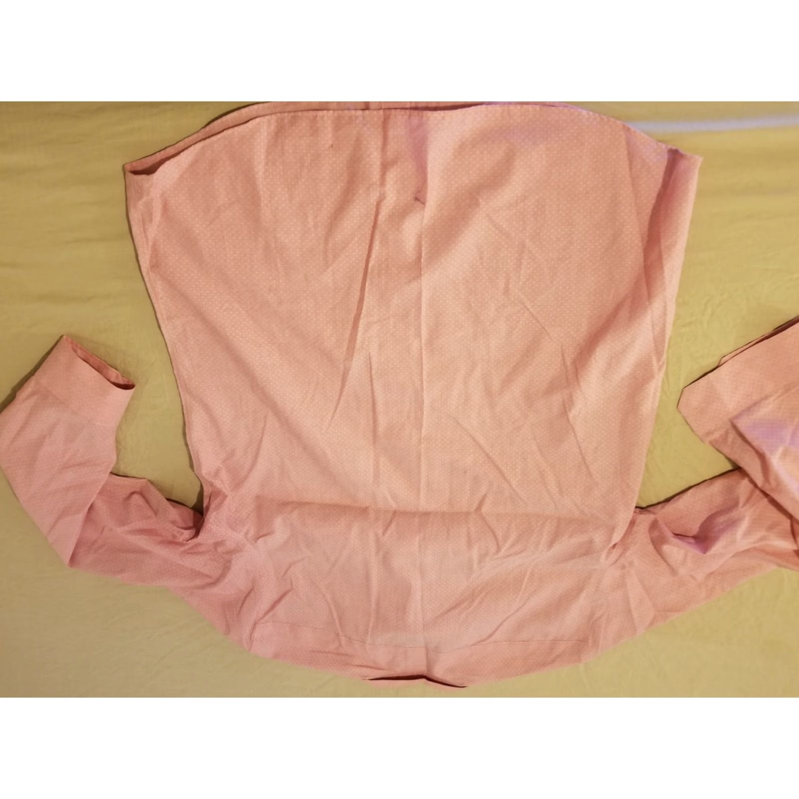 Banana Republic VINTAGE? Men Banana Republic Dress Shirt XL Pink Button Cotton Size 46R - 5 Thumbnail