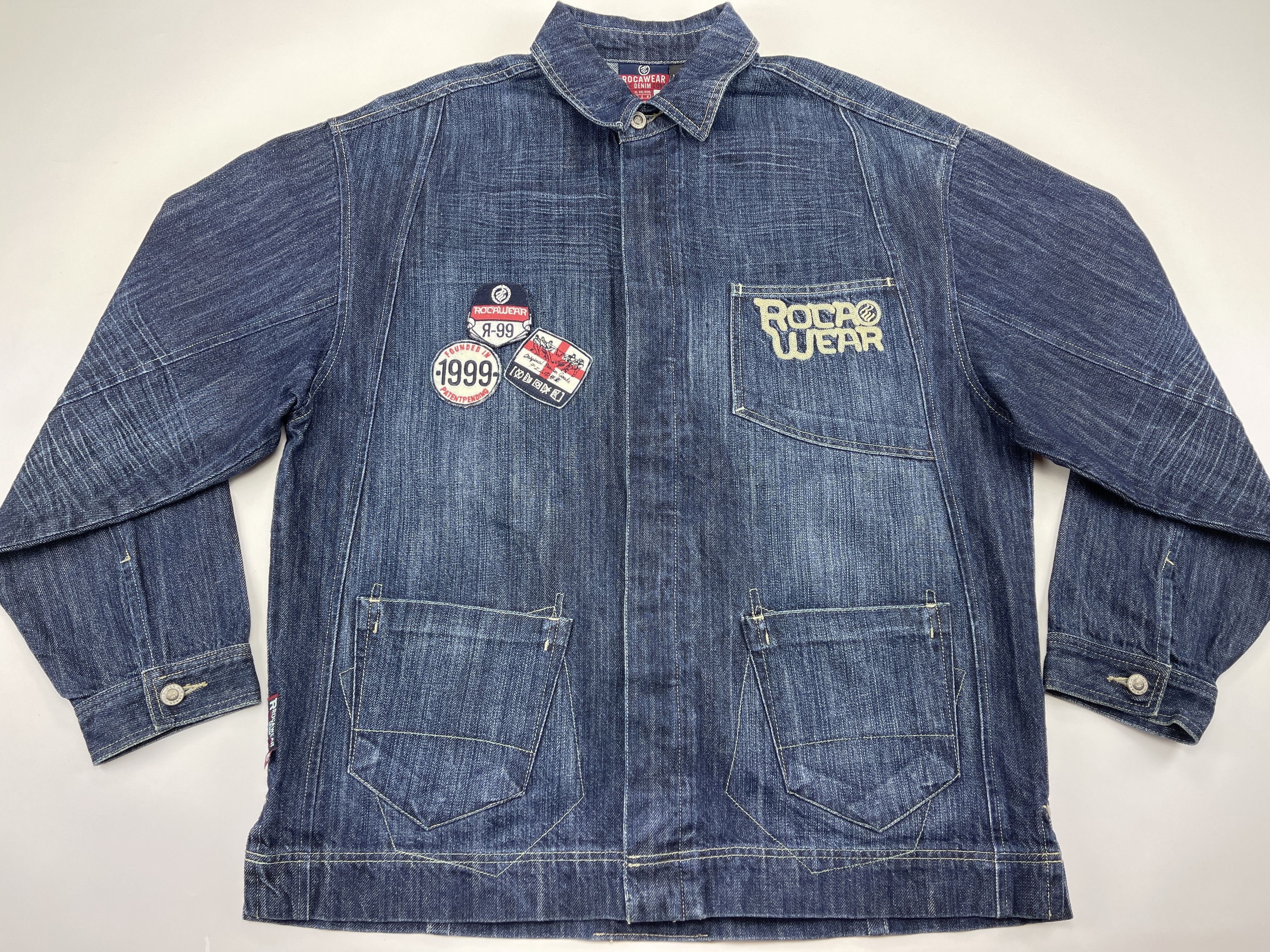 Rocawear Rocawear jacket, blue, vintage Roca Wear denim jacket, 90s L Size US L / EU 52-54 / 3 - 14 Thumbnail
