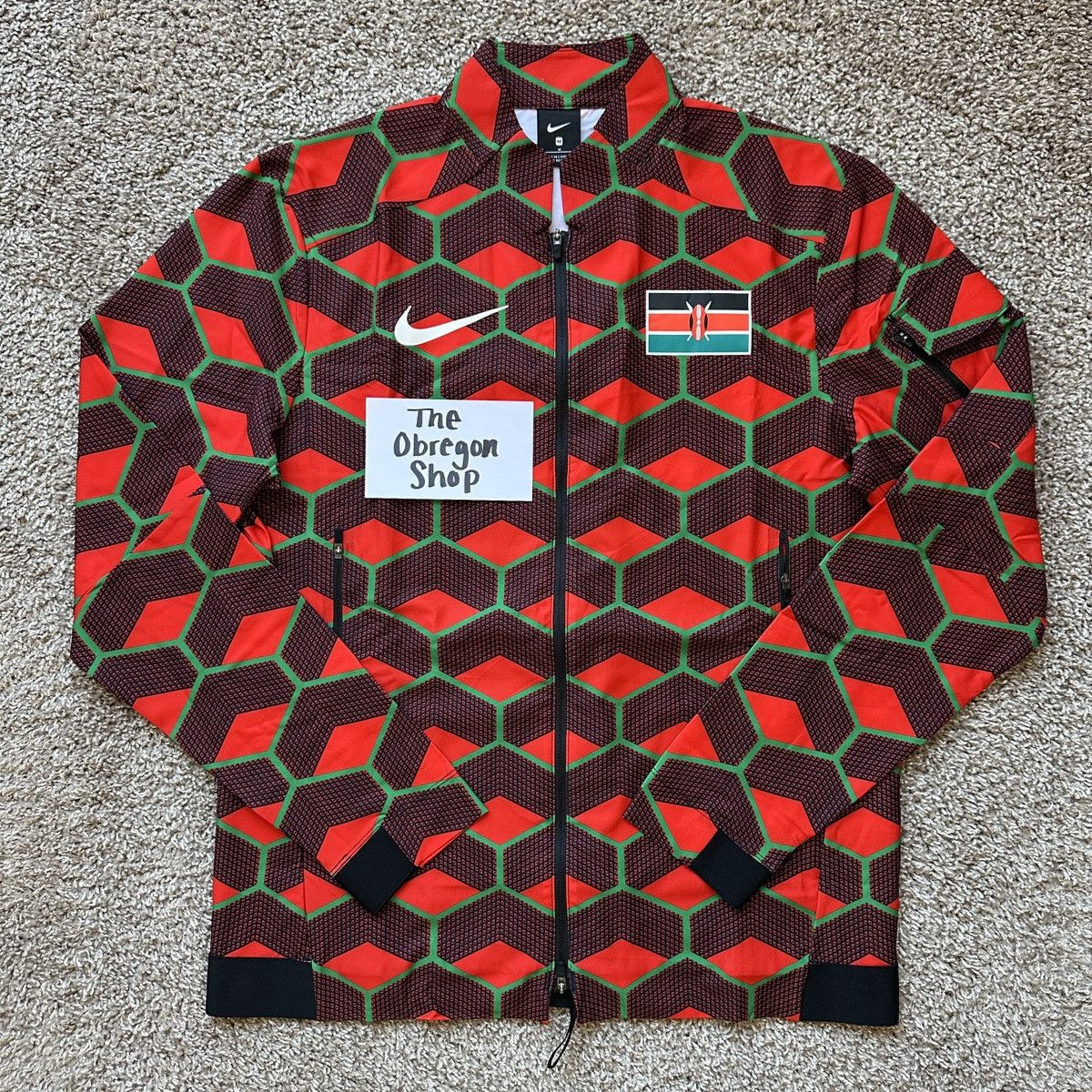 Nike NIKE PRO ELITE TEAM KENYA TRACK AND FIELD JACKET BLACK RED Size US M / EU 48-50 / 2 - 1 Thumbnail