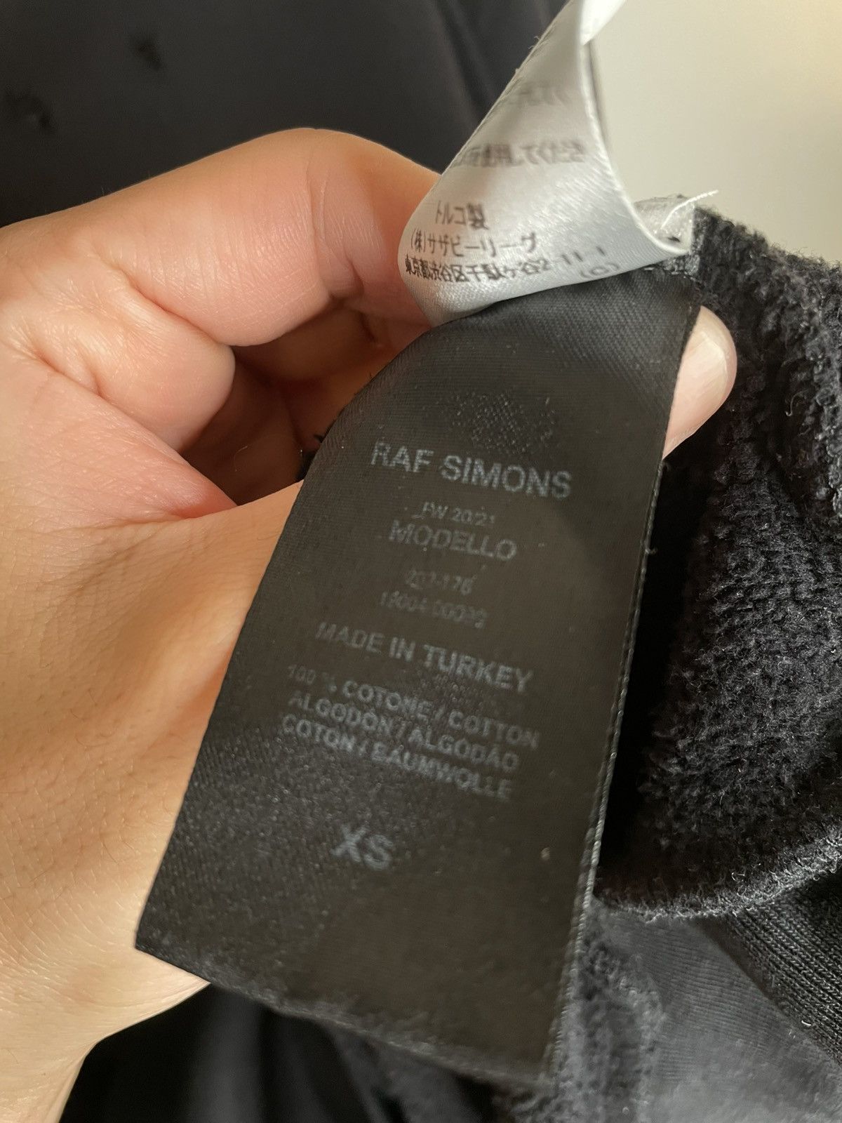 Raf Simons Solar Youth Oversized Large Pin Destroyed Hoodie