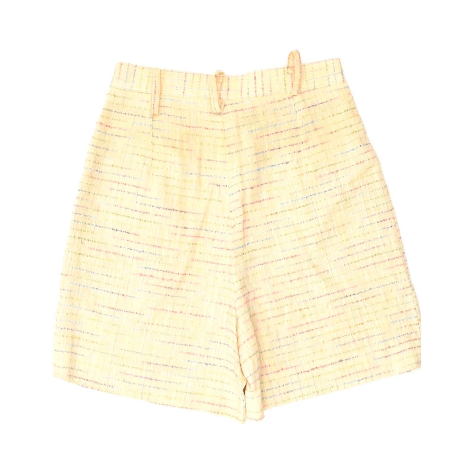 Vintage VINTAGE Womens High Waist Casual Shorts Yellow Striped Medium W26 IT 42 Size 32" / US 10 / IT 46 - 2 Thumbnail