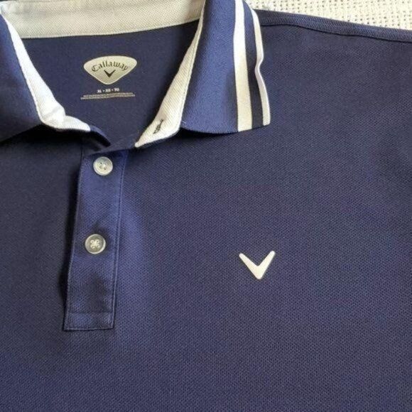 Callaway Golf Callaway Golf Logo Embroidered Short Sleeve Sz. XL Blue & Wh Size US XL / EU 56 / 4 - 4 Thumbnail