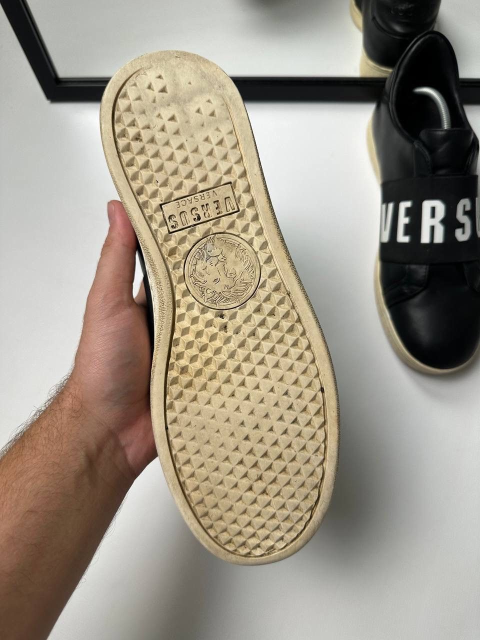Versus Versace Versus Versace Low Top Black Leather Shoes Size US 9 / EU 42 - 7 Thumbnail