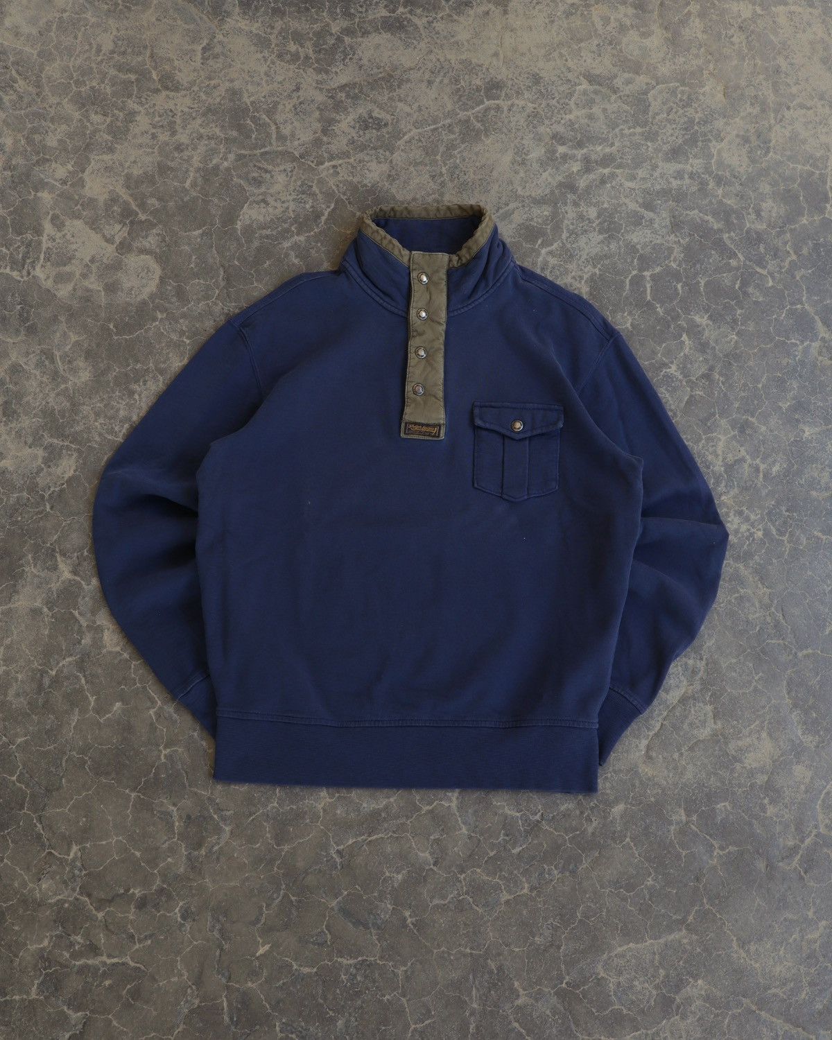 Polo Ralph Lauren Vintage 90s Polo Ralph Lauren Quarter Snap Sweatshirt USA Size US L / EU 52-54 / 3 - 1 Thumbnail