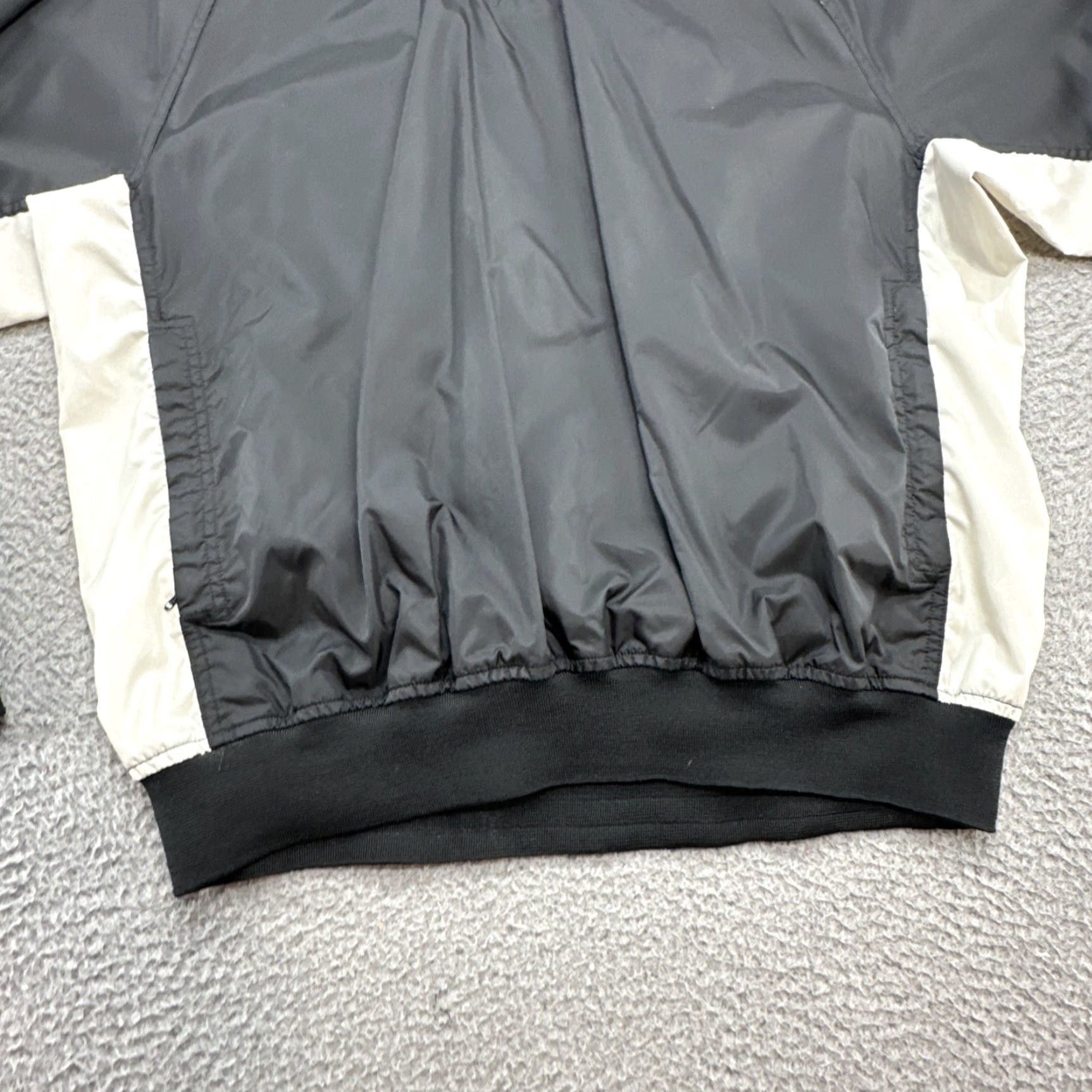 Nike Vtg 90s Nike Center Check Pullover Windbreaker Jacket Size L Black Yellow Swoosh Size US L / EU 52-54 / 3 - 6 Thumbnail