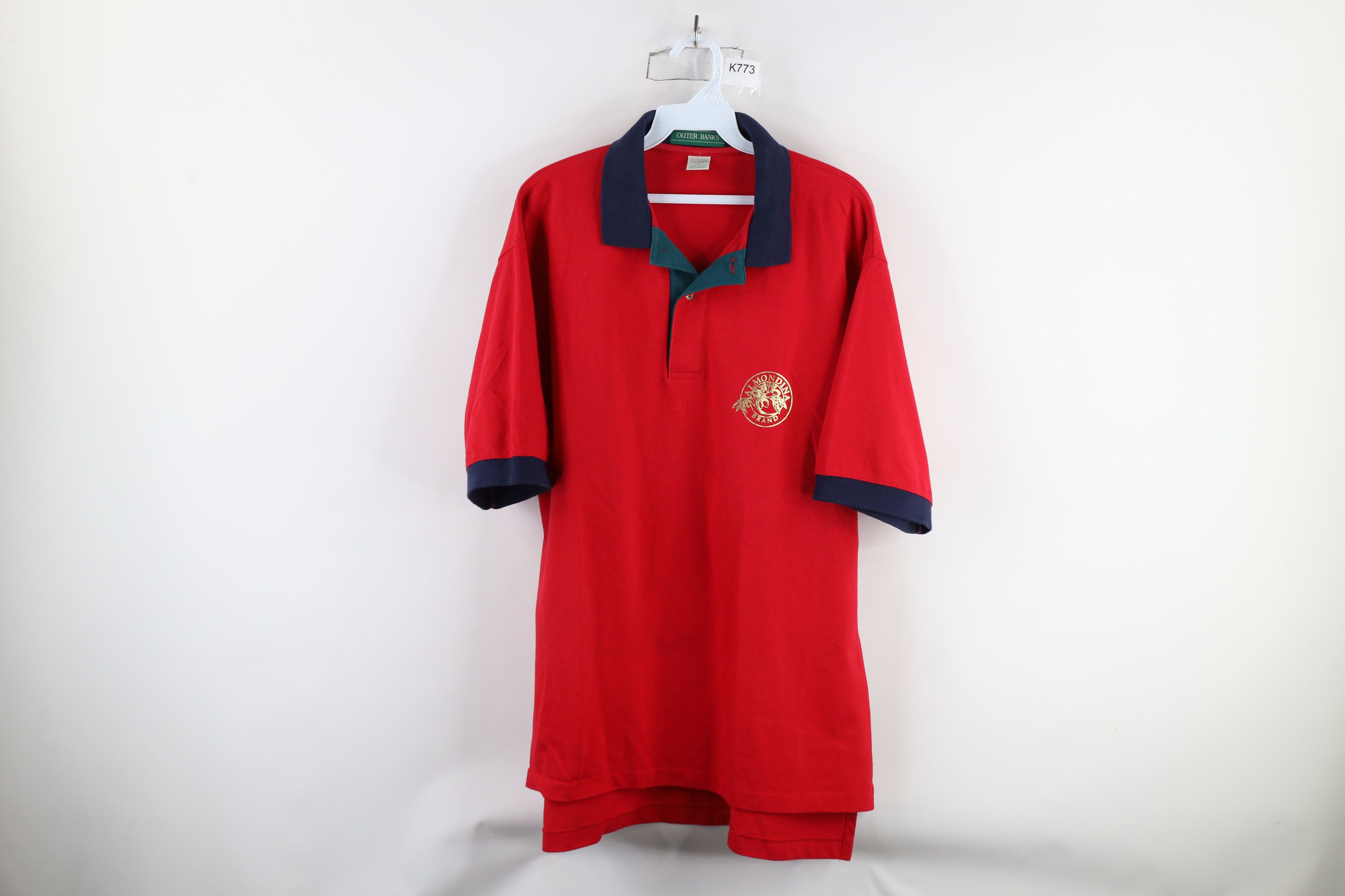 Vintage Vintage 90s Out Almondina Brand Biscuits Polo Shirt USA Size US L / EU 52-54 / 3 - 1 Thumbnail