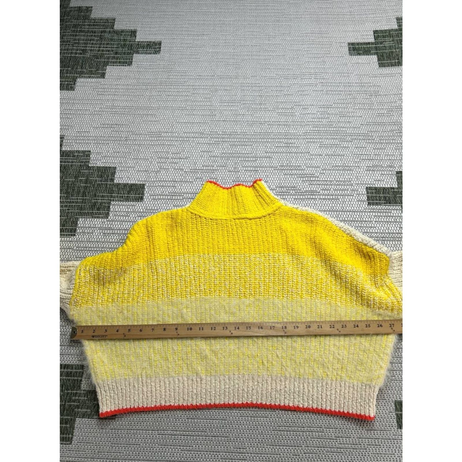 Free People Free People Sweater Womens Small Red Cotton Blend Knit Pullover Mock Neck Casual Pullover Winter Spring Fall Knit Solid Size S Womens Size S / US 4 / IT 40 - 6 Thumbnail
