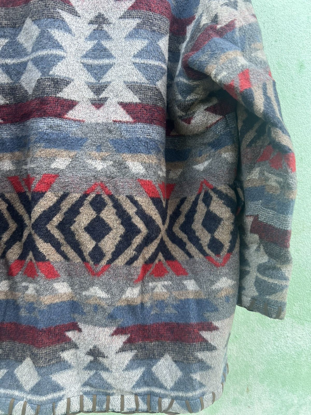 Japanese Brand SABUROKU Japan Aztec Southwestern Wool Blanket Jacket Native Size US M / EU 48-50 / 2 - 16 Thumbnail