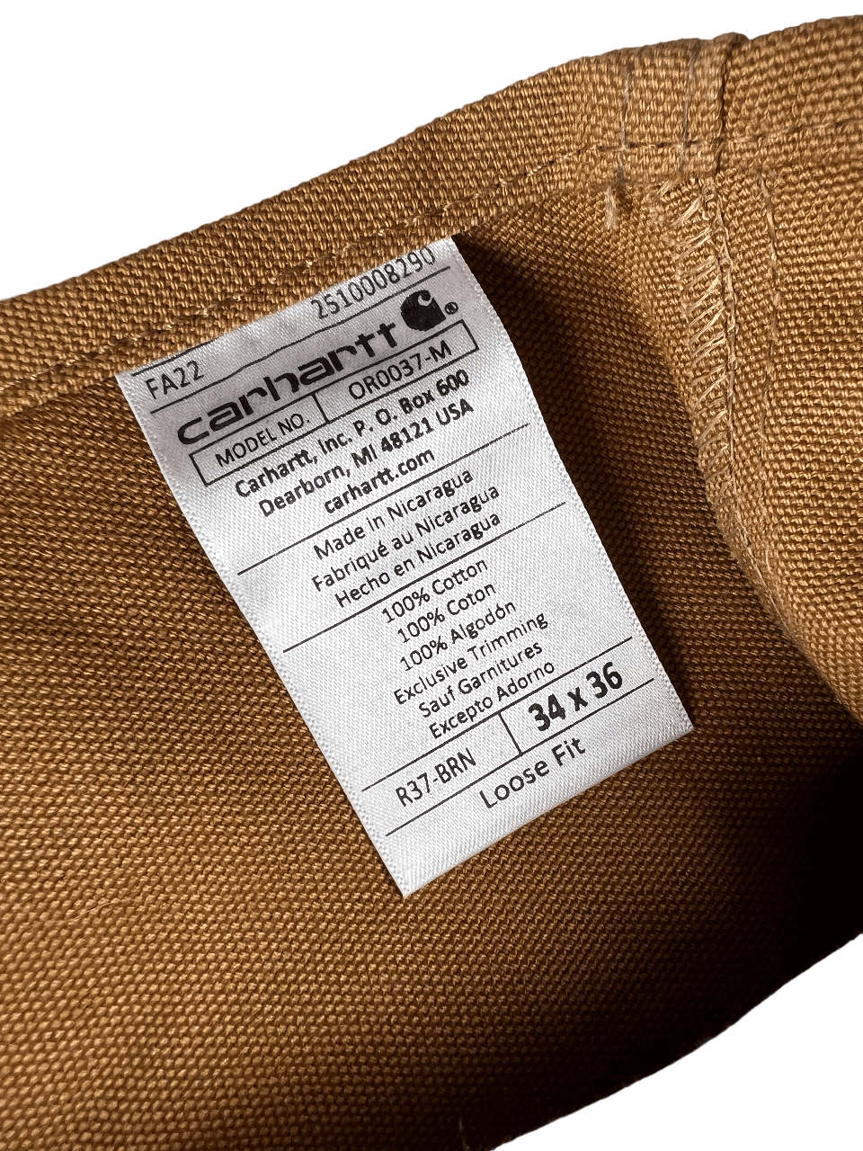 Carhartt Carhartt R37-brn Overall Pants 34x36 Size US 34 / EU 50 - 3 Thumbnail