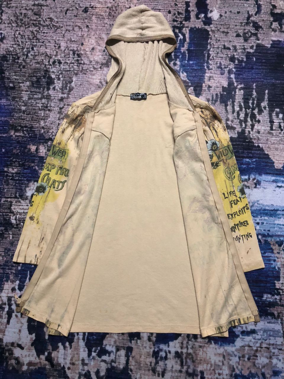 Cowboy Equipment Sugar Vanilla Cowgirl Over Print Hoodie Zipper Rare Size XS / US 0-2 / IT 36-38 - 3 Thumbnail