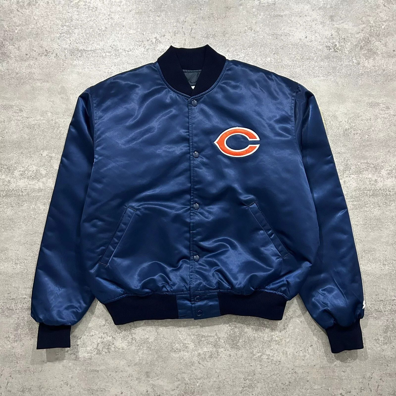 Vintage 80s Starter Satin Lined Jacket Chicago Bears, Size XL high quality