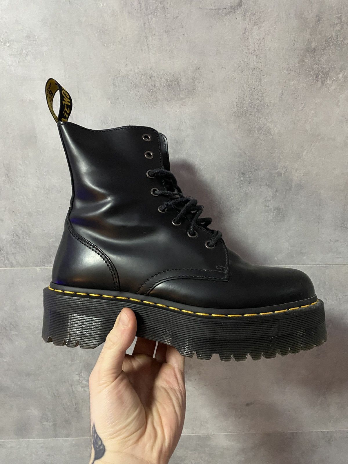Dr. Martens Dr Martens JADON BOOTS SMOOTH LEATHER PLATFORMS Size US 8 / EU 41 - 1 Thumbnail