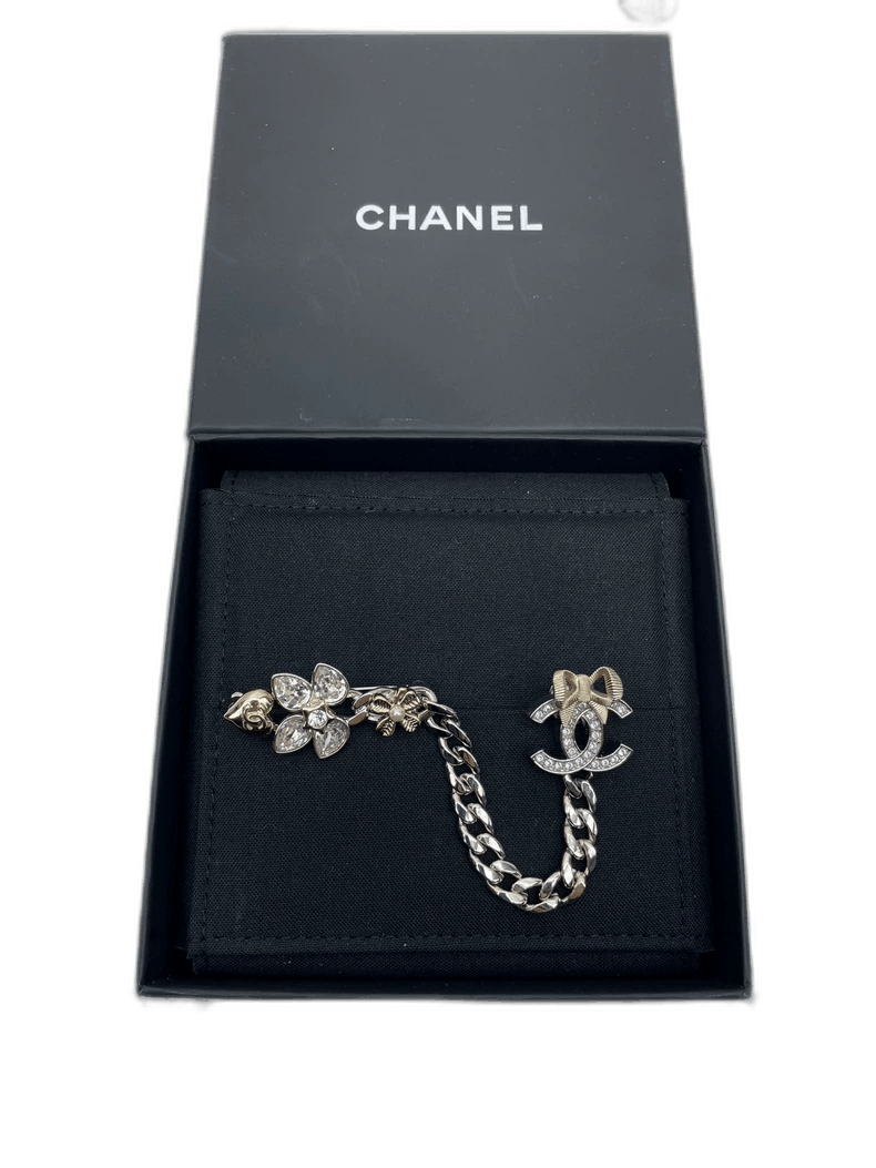 Chanel Chanel 24K Bow Love Heart Brooch Pin Size ONE SIZE - 1 Thumbnail