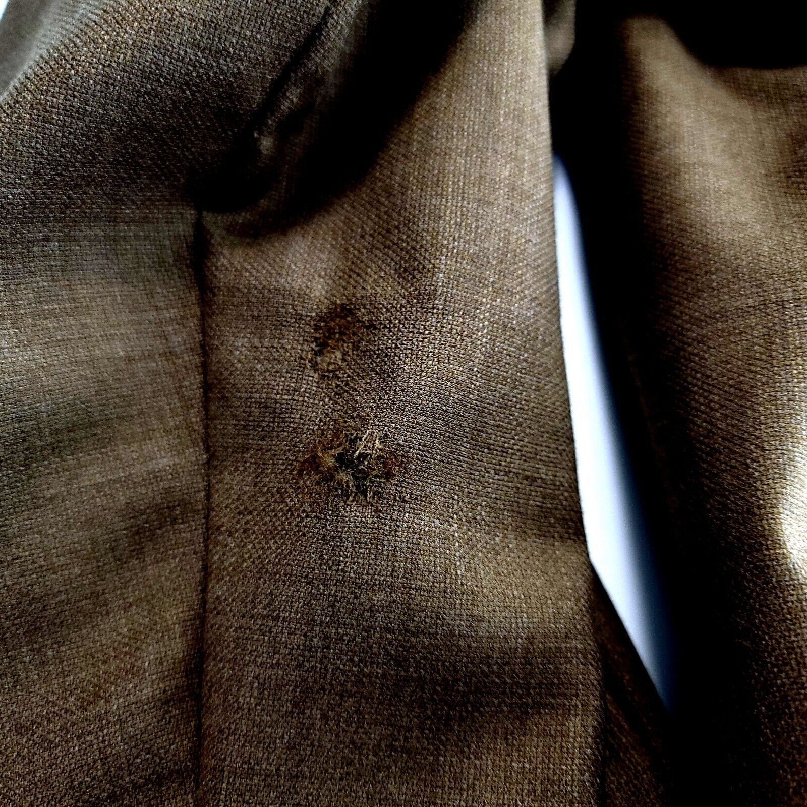 Jos. A. Bank DAMAGED Jos A Bank Wool 2 Button Blazer 46L Light Brown Bask Size 46L - 13 Thumbnail