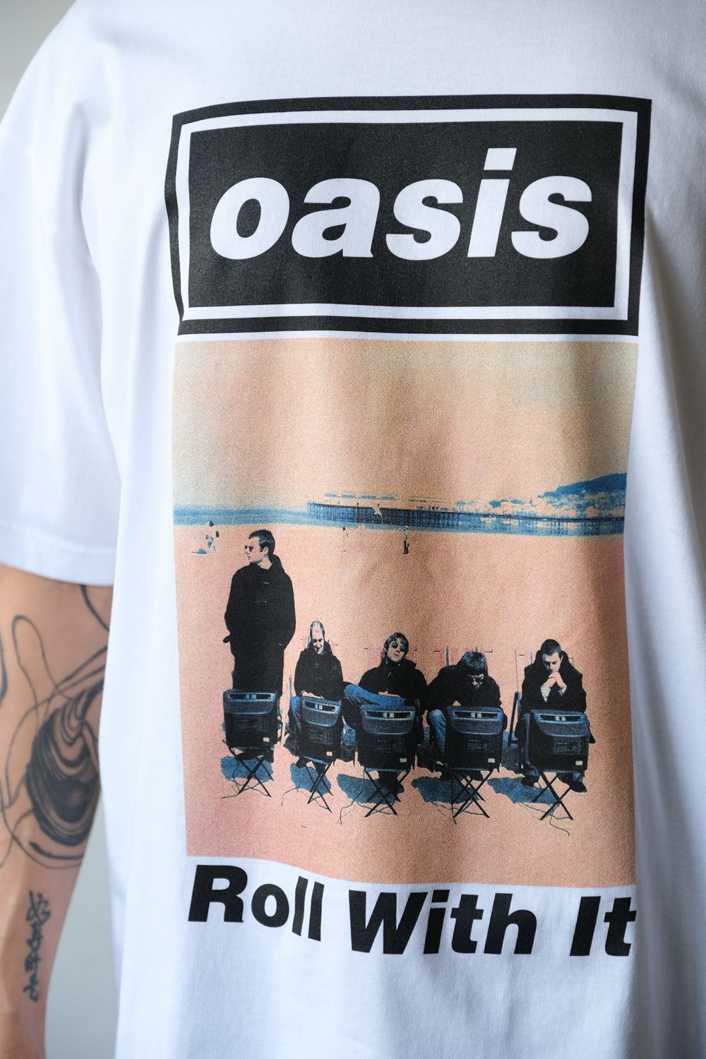 ADAM ET ROPE Oasis ADAM ET ROPE' 30th Anniversary Tee Roll With It White Size US L / EU 52-54 / 3 - 2 Thumbnail