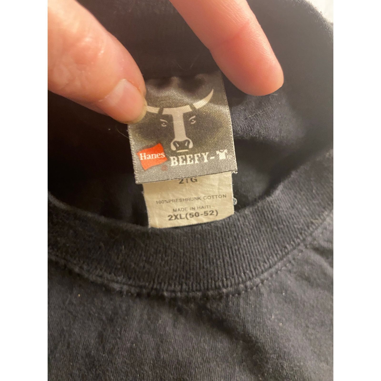 Hanes Vintage Hanes Beefy-T Black Graphic Tee Streetwear Logo 2XL Size US XXL / EU 58 / 5 - 3 Thumbnail