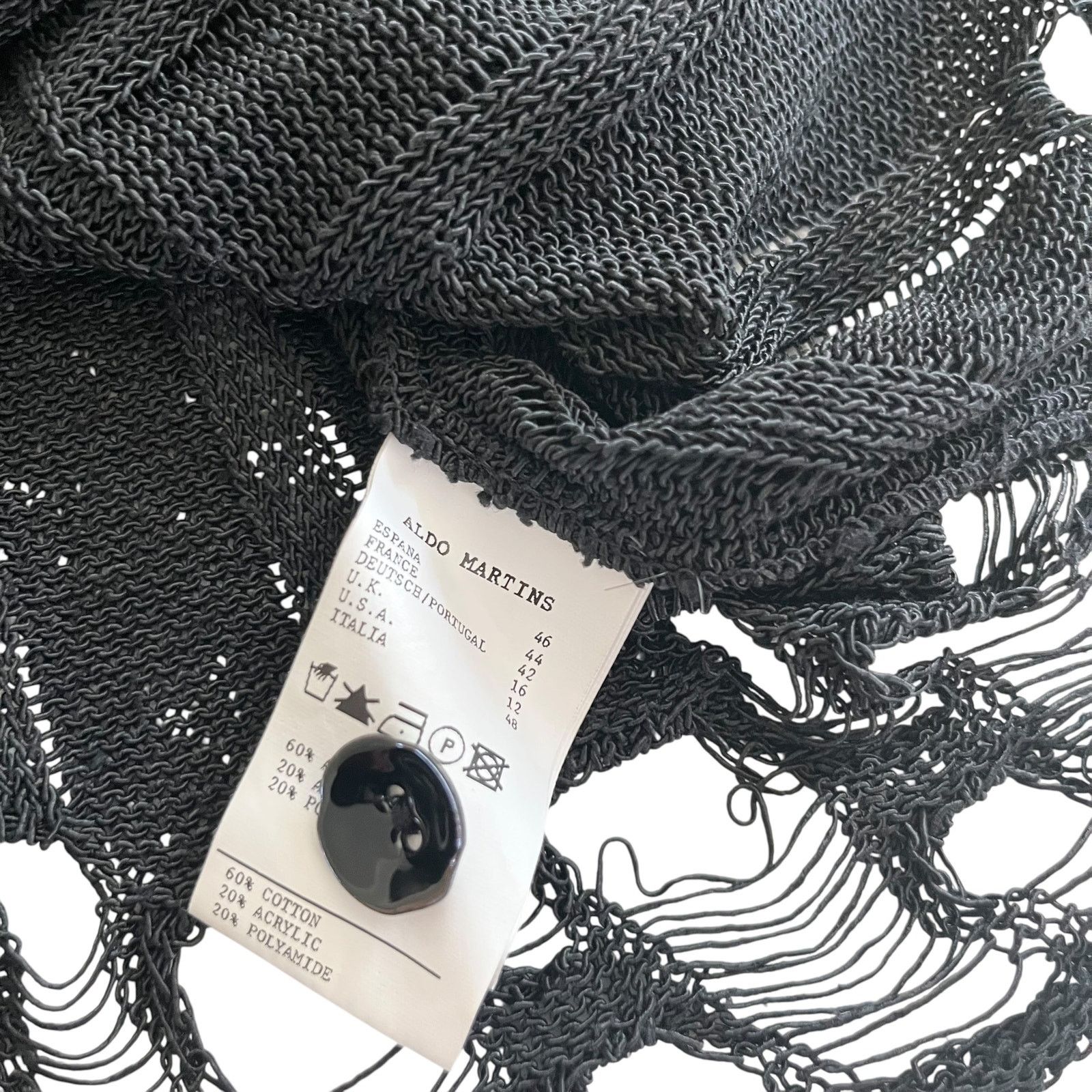 Other Aldomartins Black Semi Sheer Lace Knit Long Sleeve Cardigan Size XL / US 12-14 / IT 48-50 - 9 Thumbnail