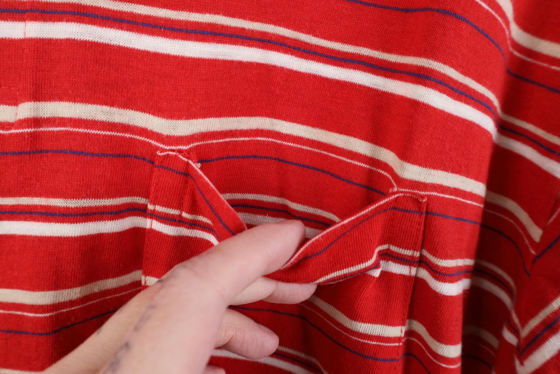 Vintage Vintage 70s 80s Streetwear Block Knit Golf Polo Shirt Red Size US L / EU 52-54 / 3 - 4 Thumbnail