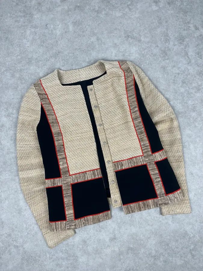 Balenciaga SS2009 Balenciaga Beige Wool Contrast Pocket Light Blazer Jacket Size XS / US 0-2 / IT 36-38 - 4 Thumbnail